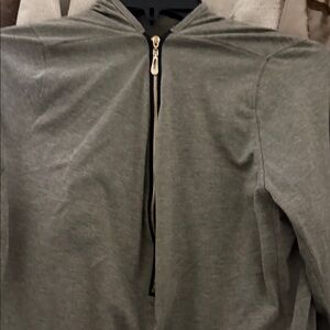 Zip-Front Hoodie type pullover in Olive Green